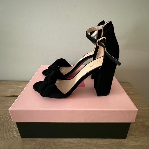 Kate spade Mona black suede platform heels - Picture 2 of 10